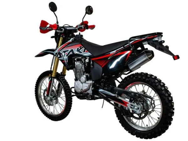 Мотоцикл кроссовый / эндуро ATAKI (Атаки) S003 300 (4T 175FMM) 21/18 (2024 г.) красный с ПТС | Мототека
